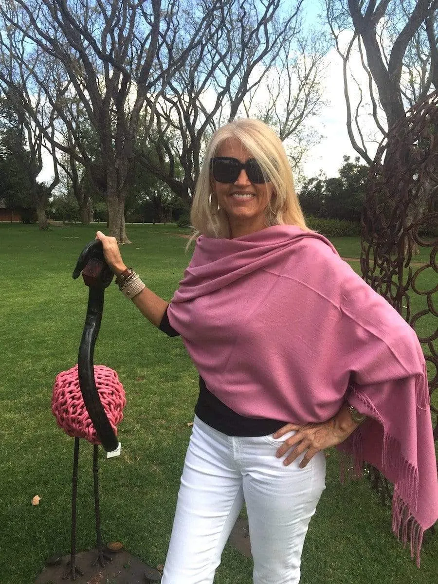 💗 Rose Pink Pashmina Shawl  - Luxury