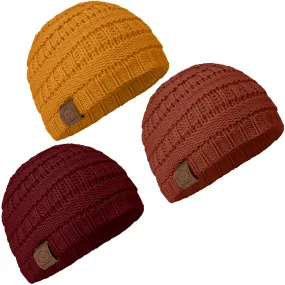 3-Pack Warmzy Baby Beanies (Terracotta, M)