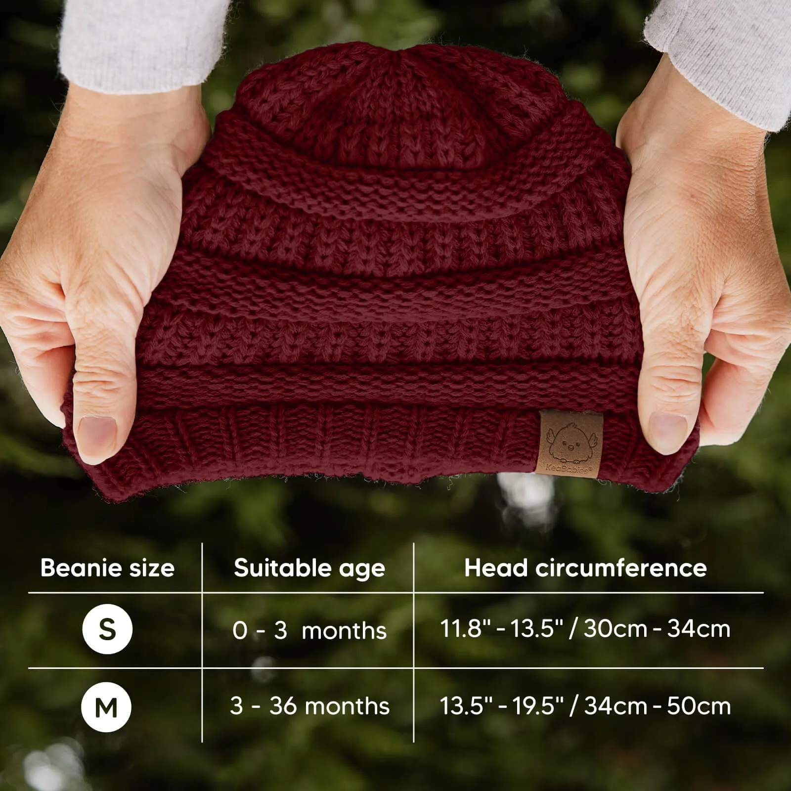 3-Pack Warmzy Baby Beanies (Terracotta, M)