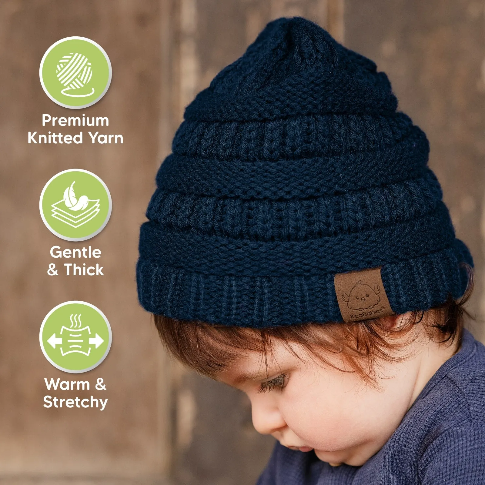 3-Pack Warmzy Baby Beanies