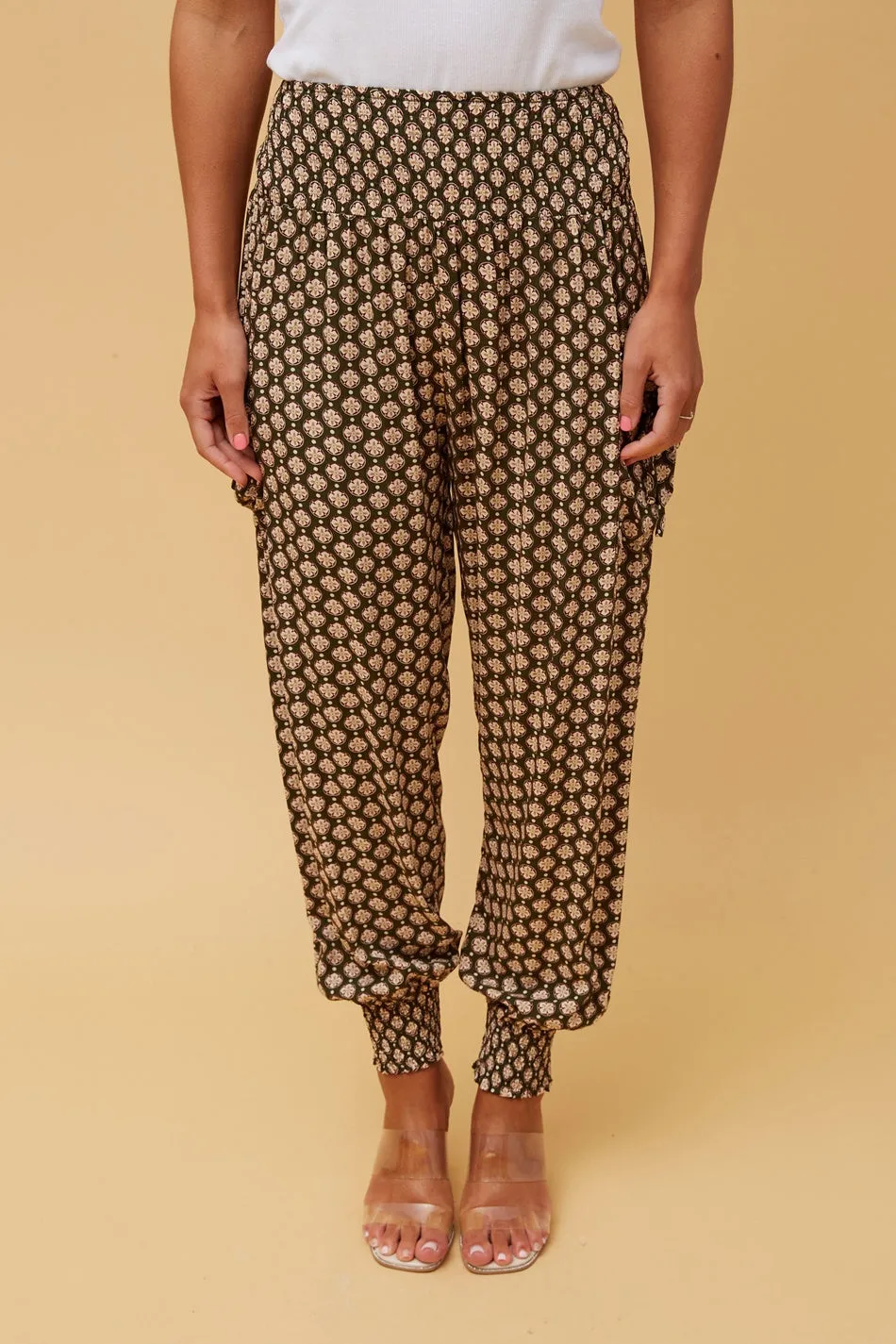 ABSTRACT PRINT BOHO HAREM PANTS