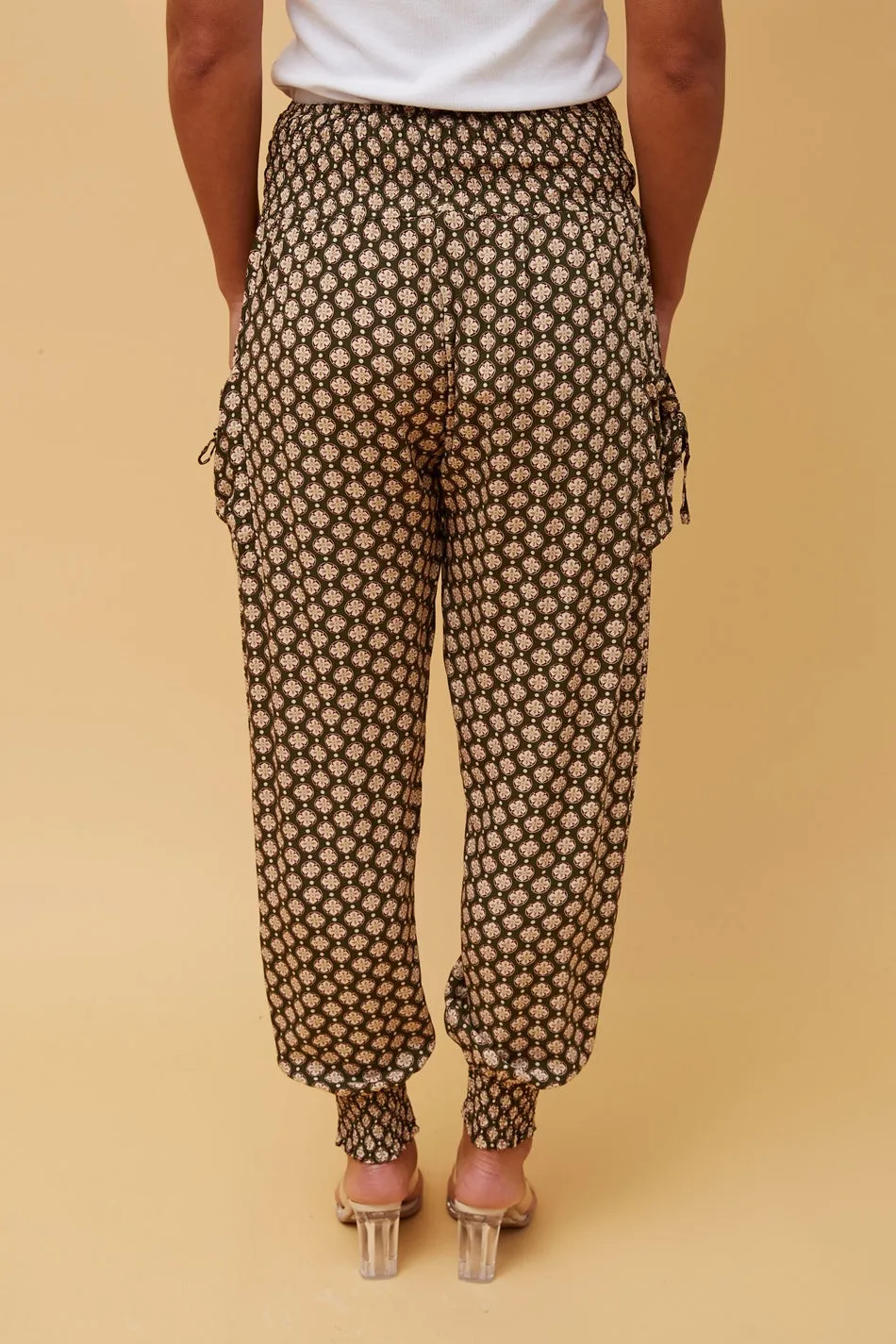 ABSTRACT PRINT BOHO HAREM PANTS