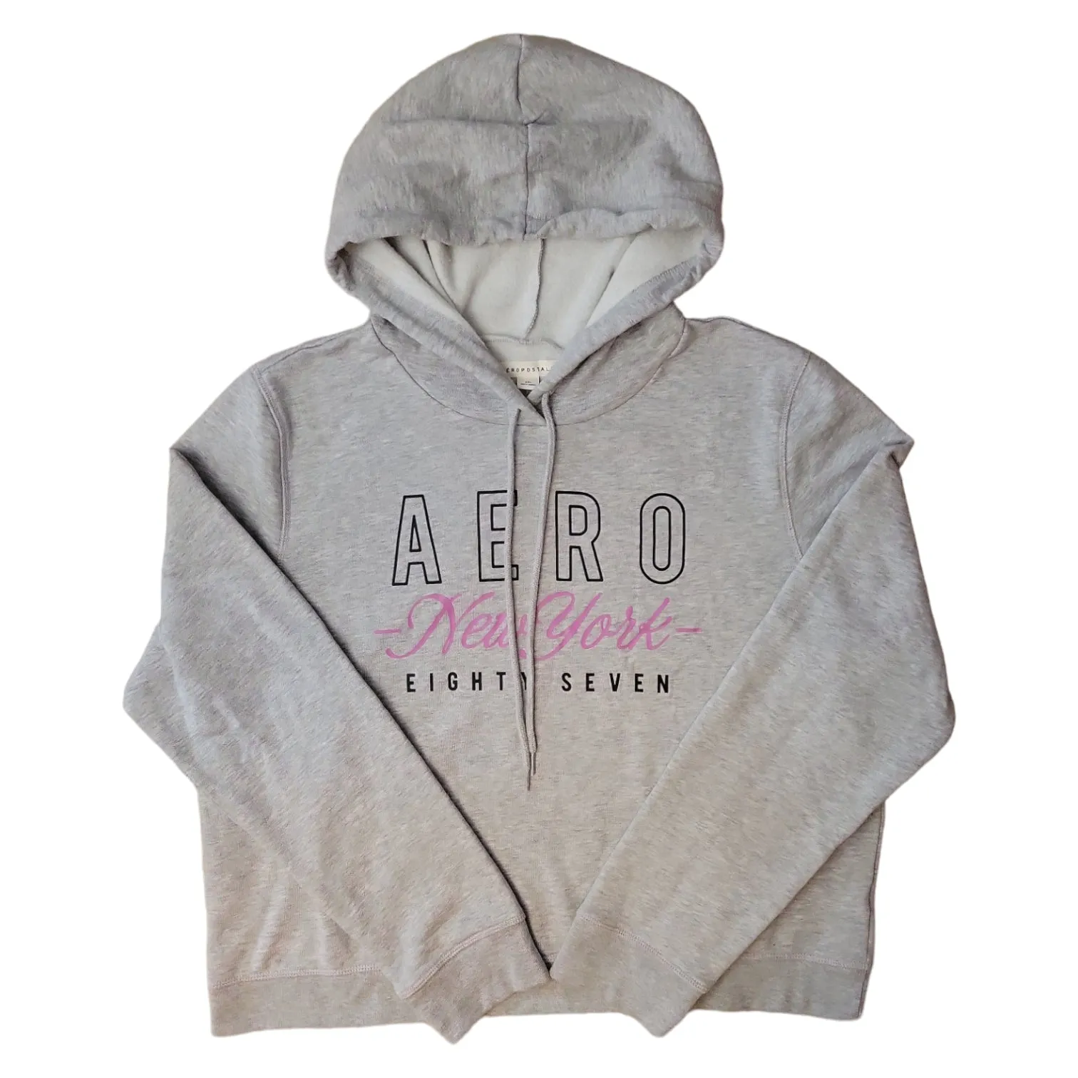 Aeropostale New York Women's Long Sleeve Drawstring Hood Graphic Logo Pullover Hoodie, 3330AS