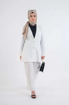 Aiden White jacket -Hijab Fashion