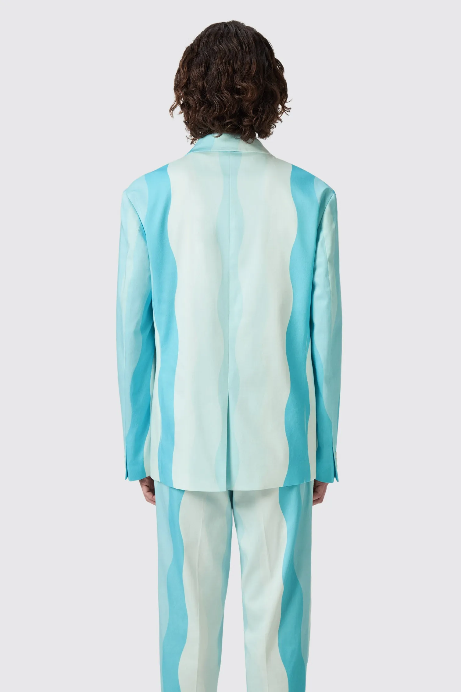 Alvaro Oversized Blue Cotton Jacket