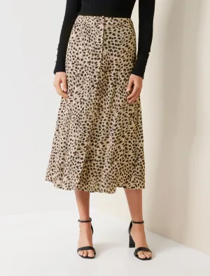 Alyssa Button Front Midi Skirt