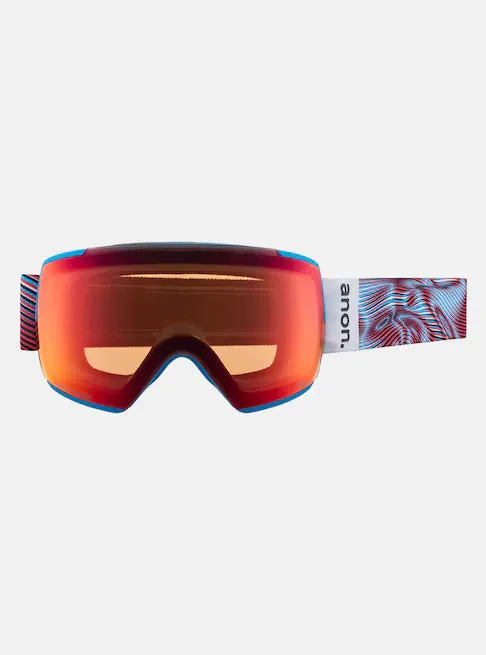 Anon M5 Goggles & MFI Face Mask & Spare Lens Low Bridge Fit 2024 Waves / Perceive Sun Red Lens