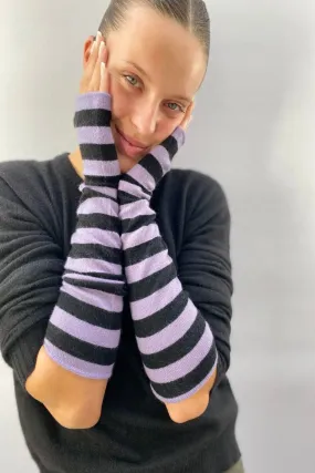 Arm warmers lavender/ black