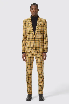 Austen Slim Fit Check Mustard Suit - ARCHIVE