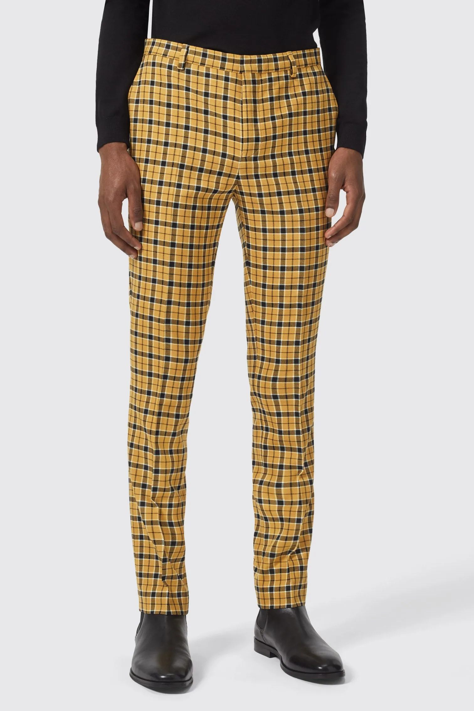 Austen Slim Fit Check Mustard Suit - ARCHIVE