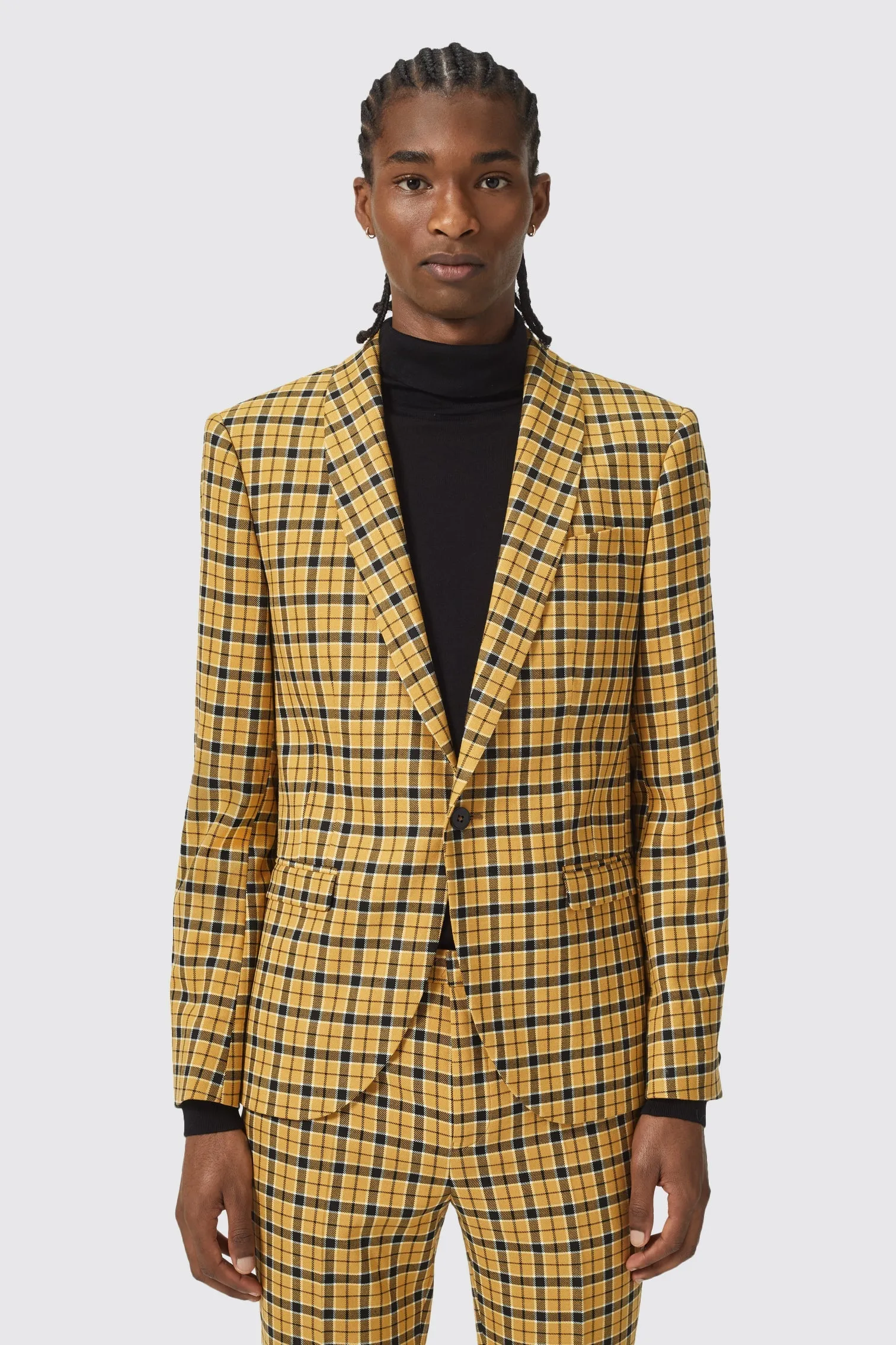 Austen Slim Fit Check Mustard Suit - ARCHIVE