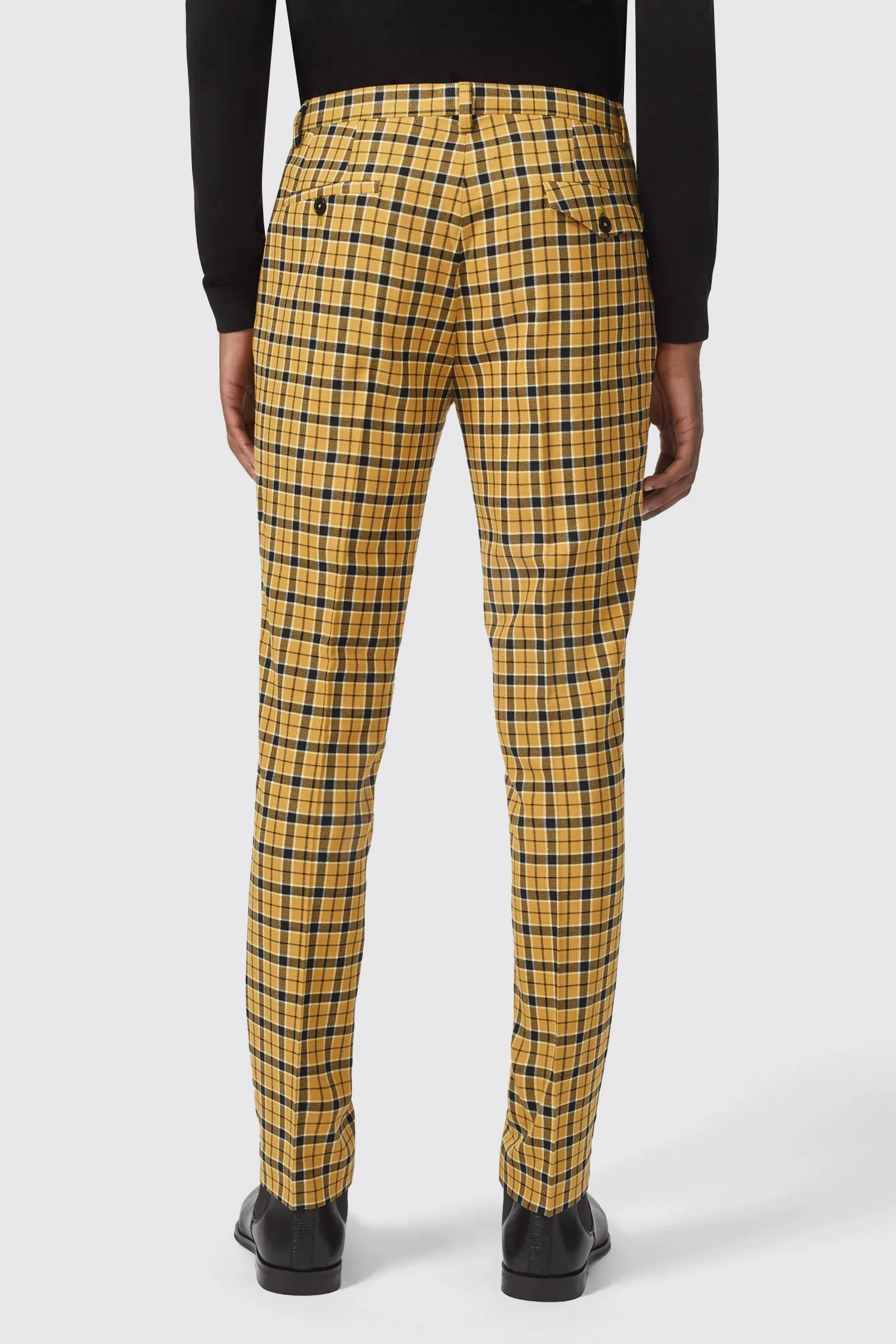 Austen Slim Fit Check Mustard Suit - ARCHIVE