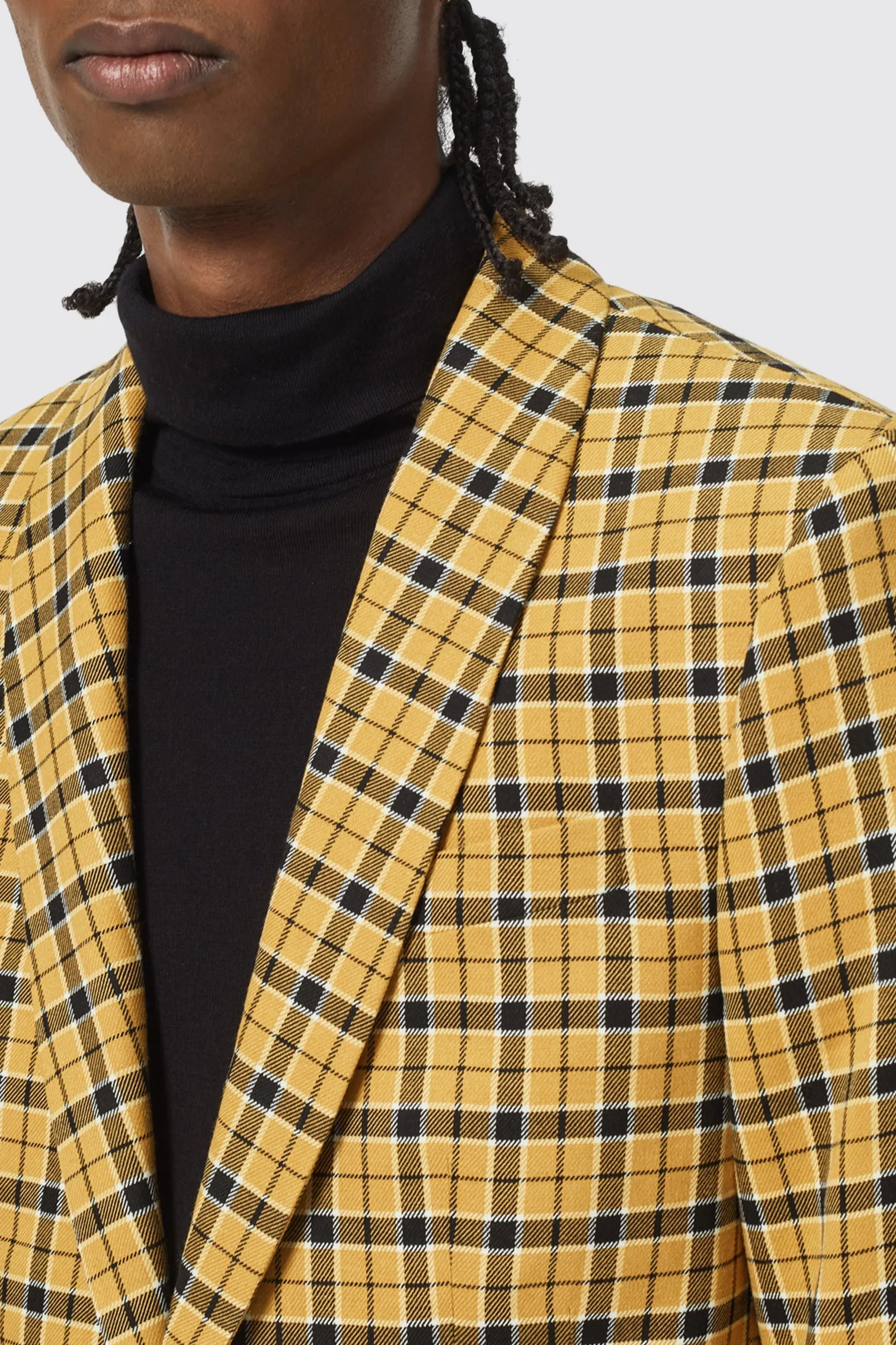 Austen Slim Fit Check Mustard Suit - ARCHIVE