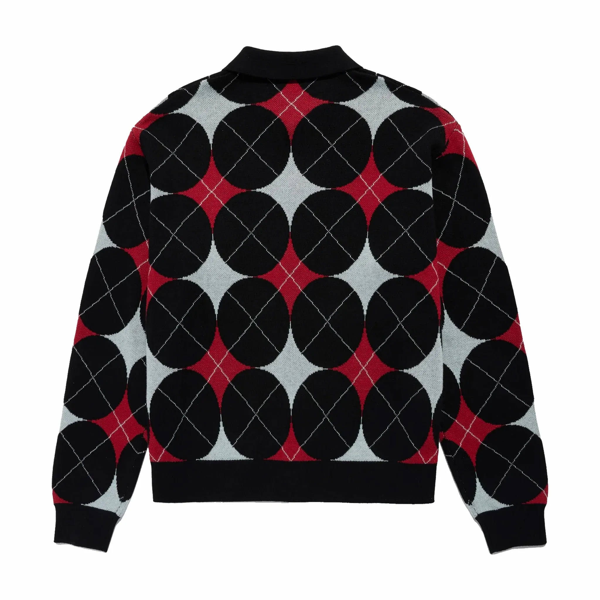 Awake NY Argyle Knit Cardigan (Black)