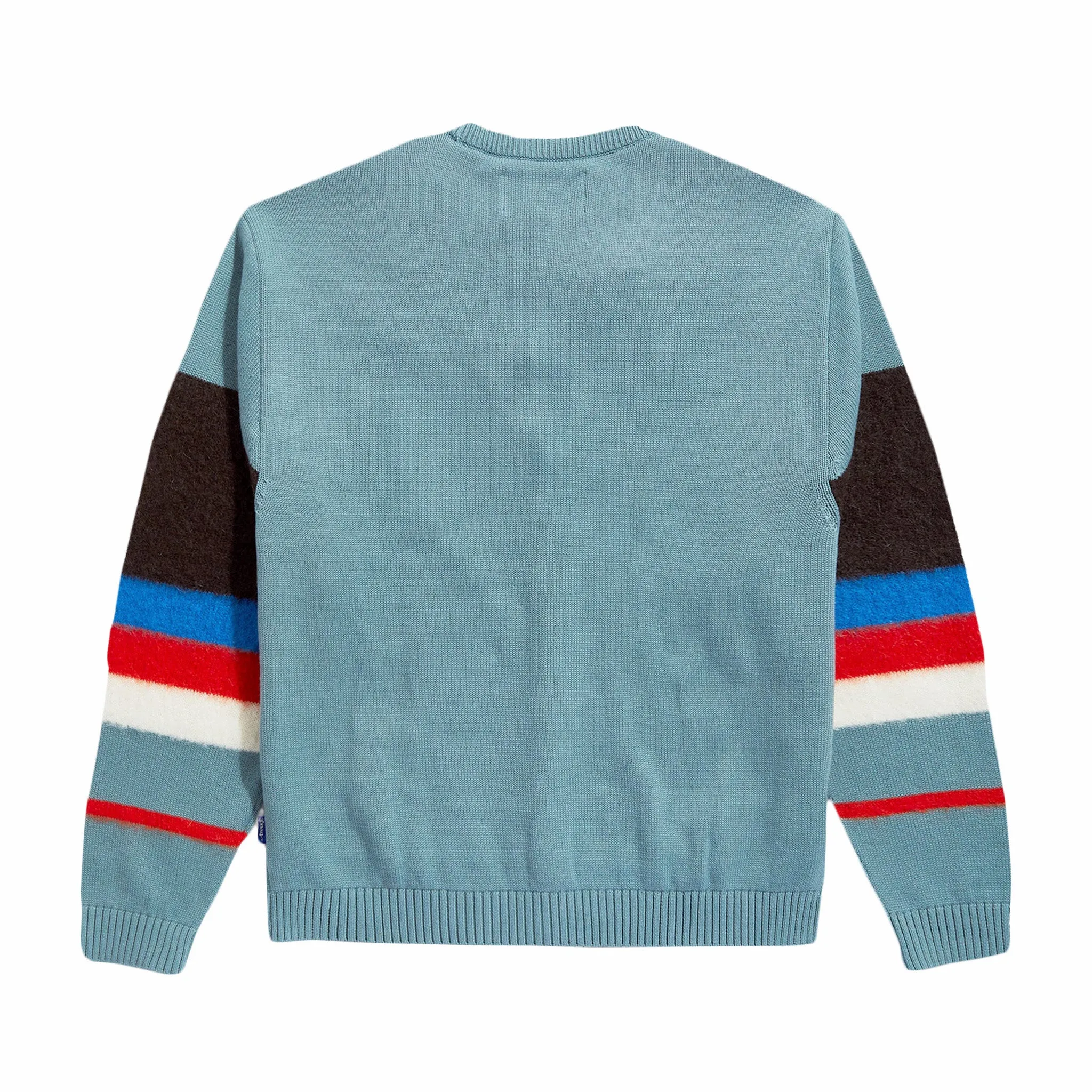 Awake NY Striped Mohair Sleeve Cardigan (Teal Multi)