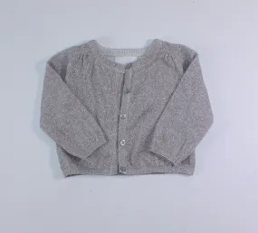 BABY CLUB SILVER CARDIGAN APPROX 6-12M PRE-LOVED