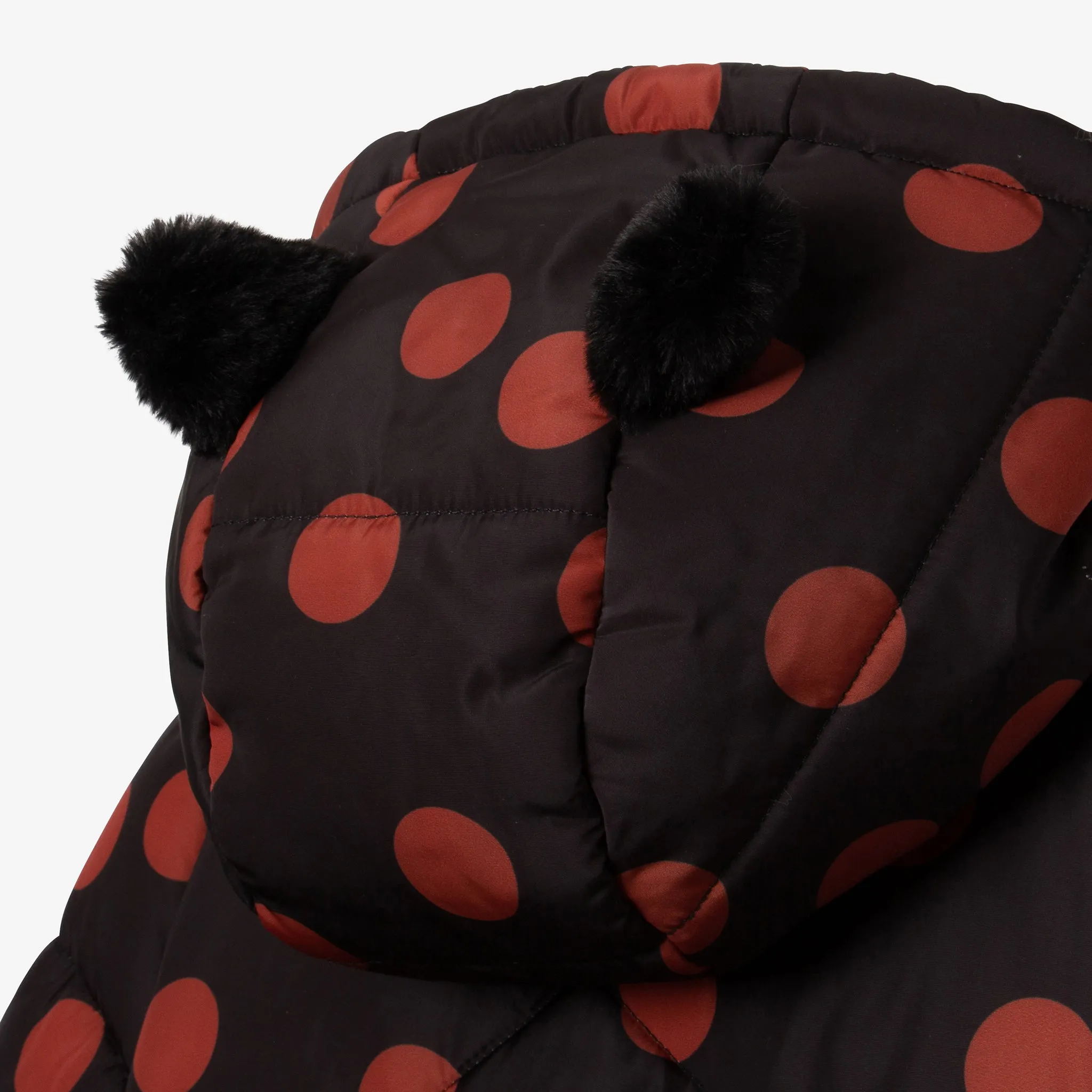 Baby girl polka dot parka