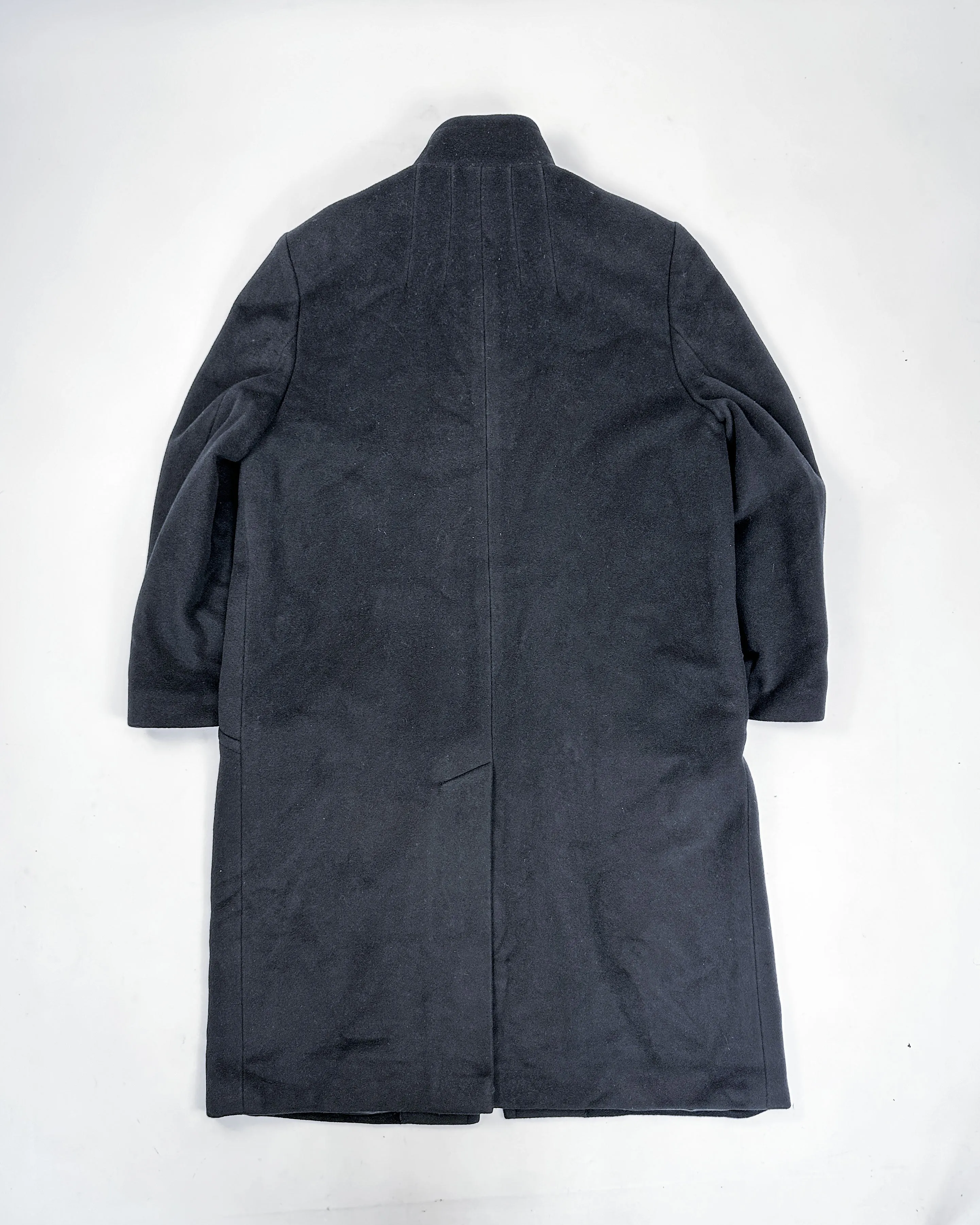 Balenciaga Uniform Black Wool   Cashmere Long Coat Jacket 1990's