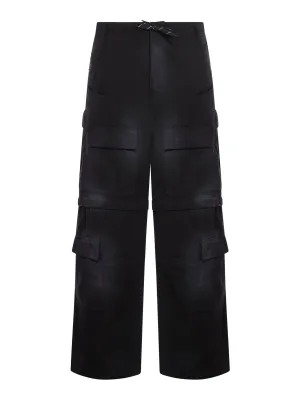 BALENCIAGA WIDE CARGO PANTS IN BLACK