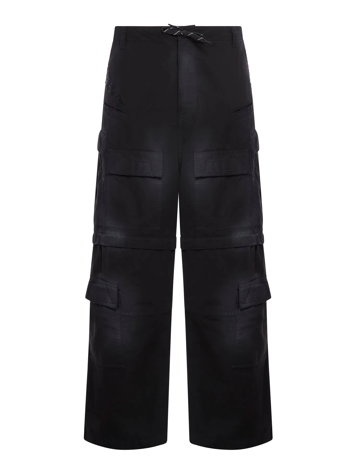 BALENCIAGA WIDE CARGO PANTS IN BLACK