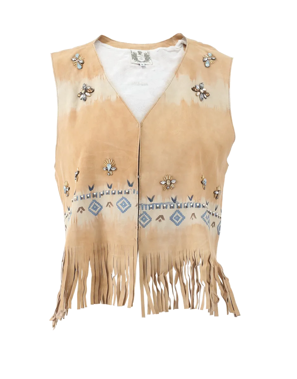 Beaded Fringe Gilet