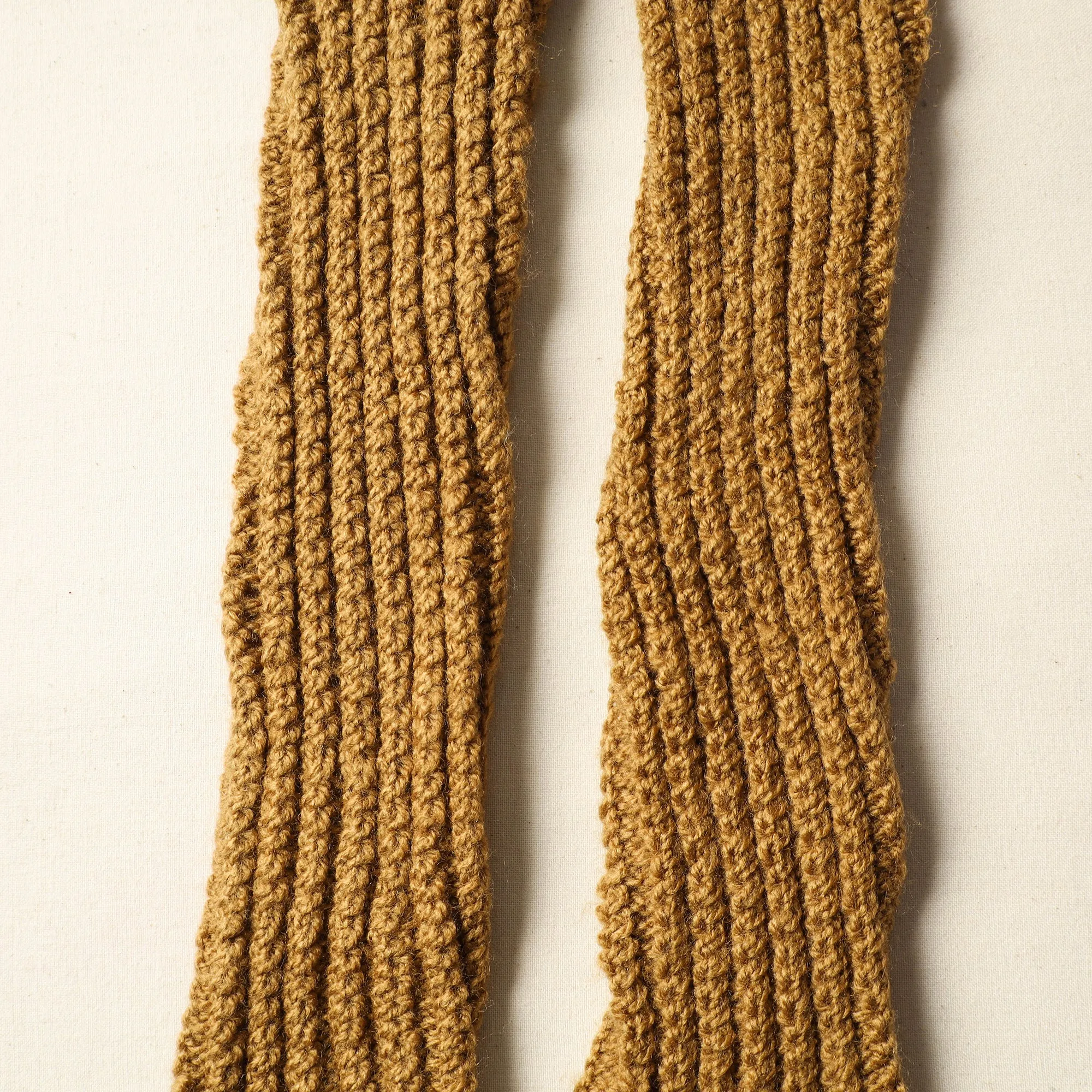 Beige - Kumaun Hand Knitted Woolen Leg Warmer 77