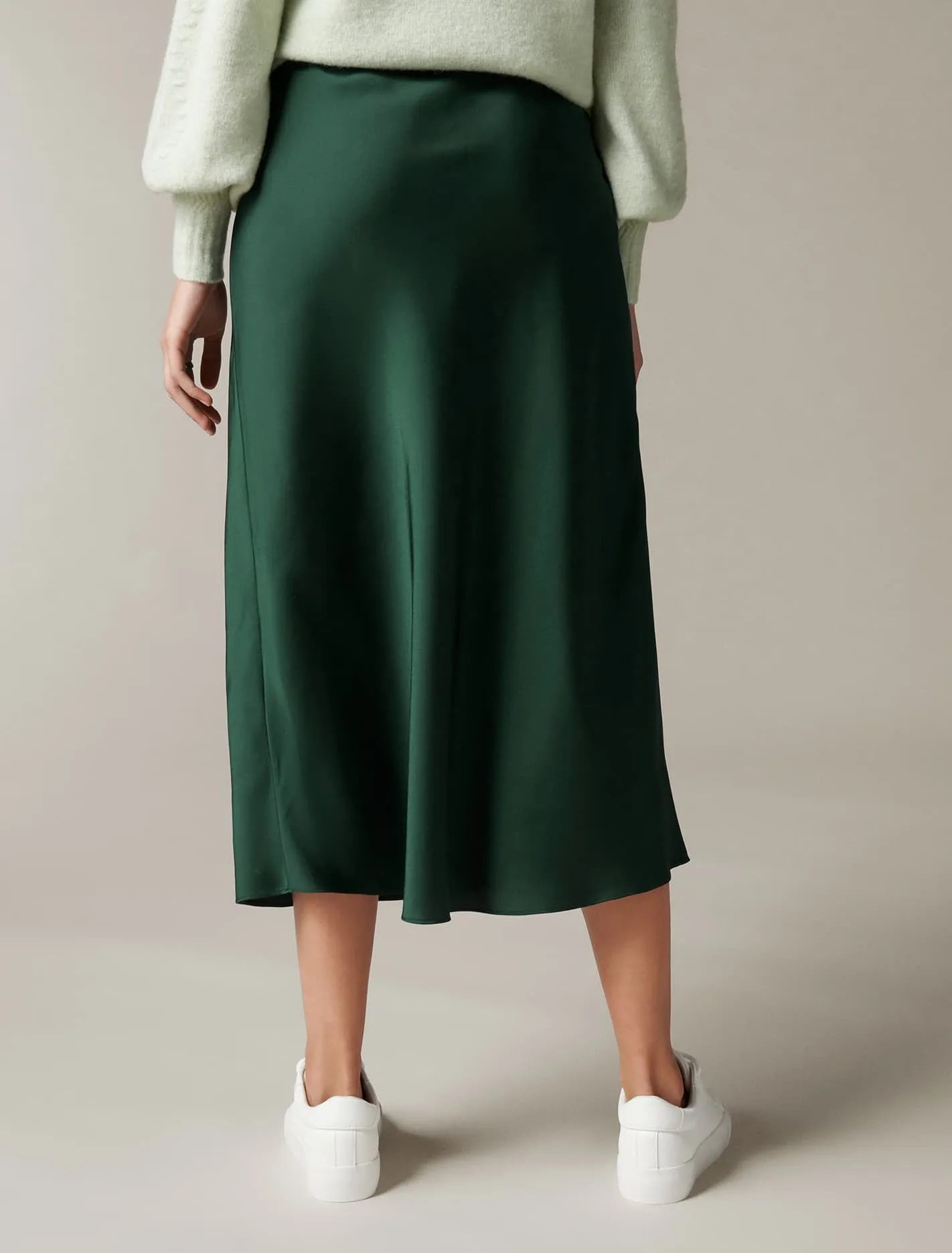 Bianca Satin Slip Midi Skirt