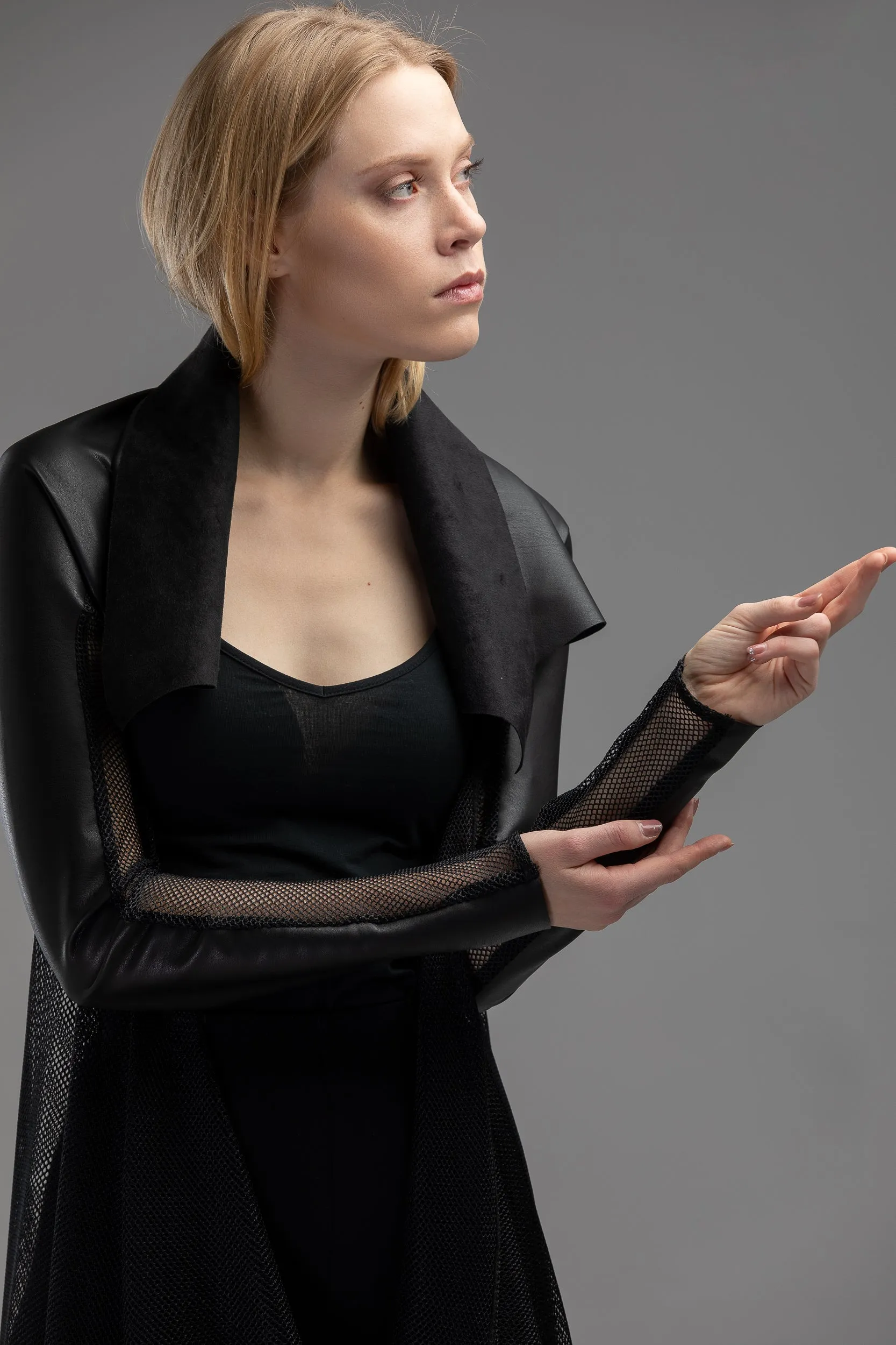 Black sheer bolero jacket