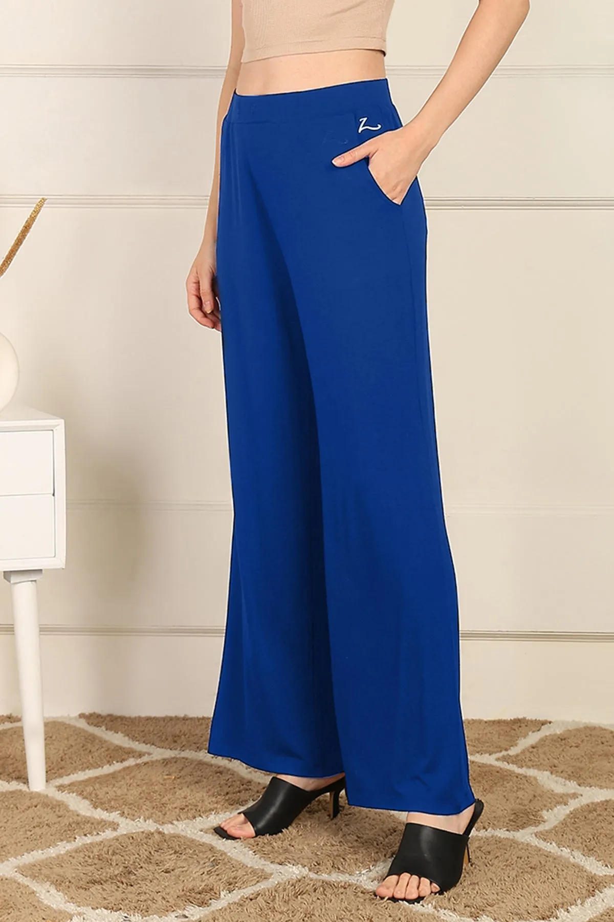 Blue High Waist Maternity Pajama