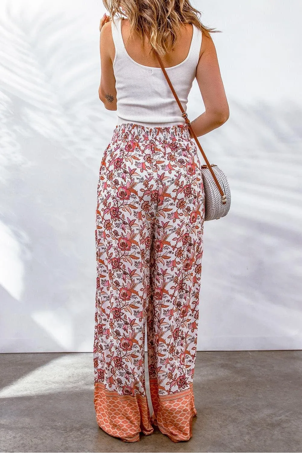 Bohemian Pleated Culottes Pants