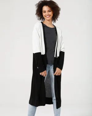 Brave & True St Moritz Long Cardigan Black & White