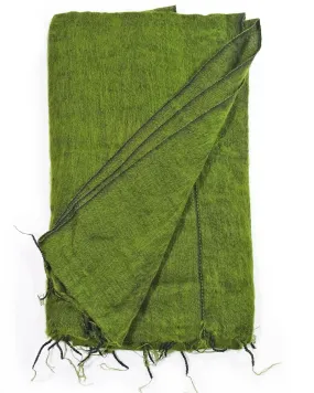 Brushed Woven Blanket in Moss