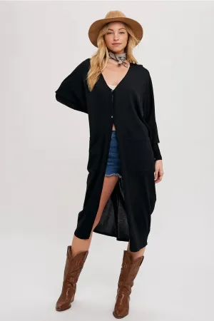 Button Down Midi Cardigan Dress