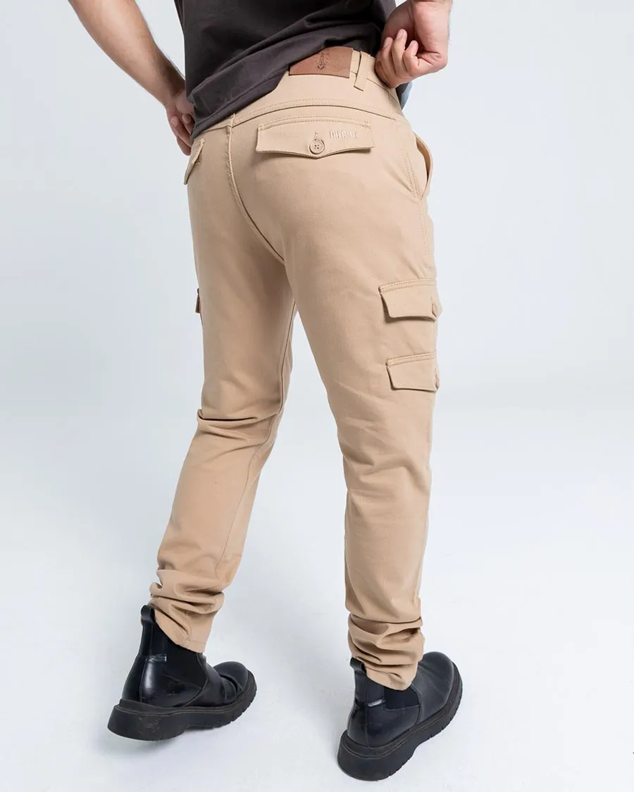 ByCity Mixed  III Men's Motorcycle Cargo Pants  - Brown