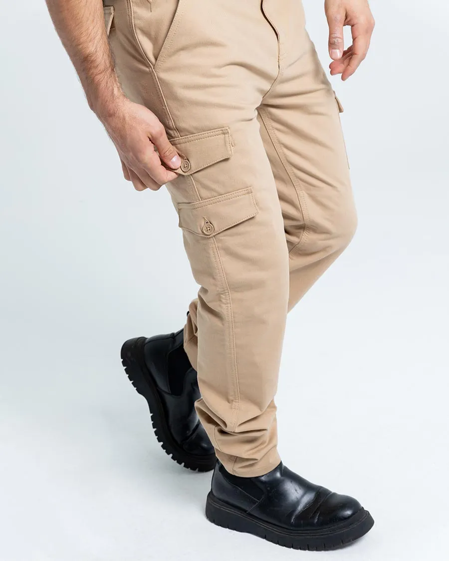 ByCity Mixed  III Men's Motorcycle Cargo Pants  - Brown