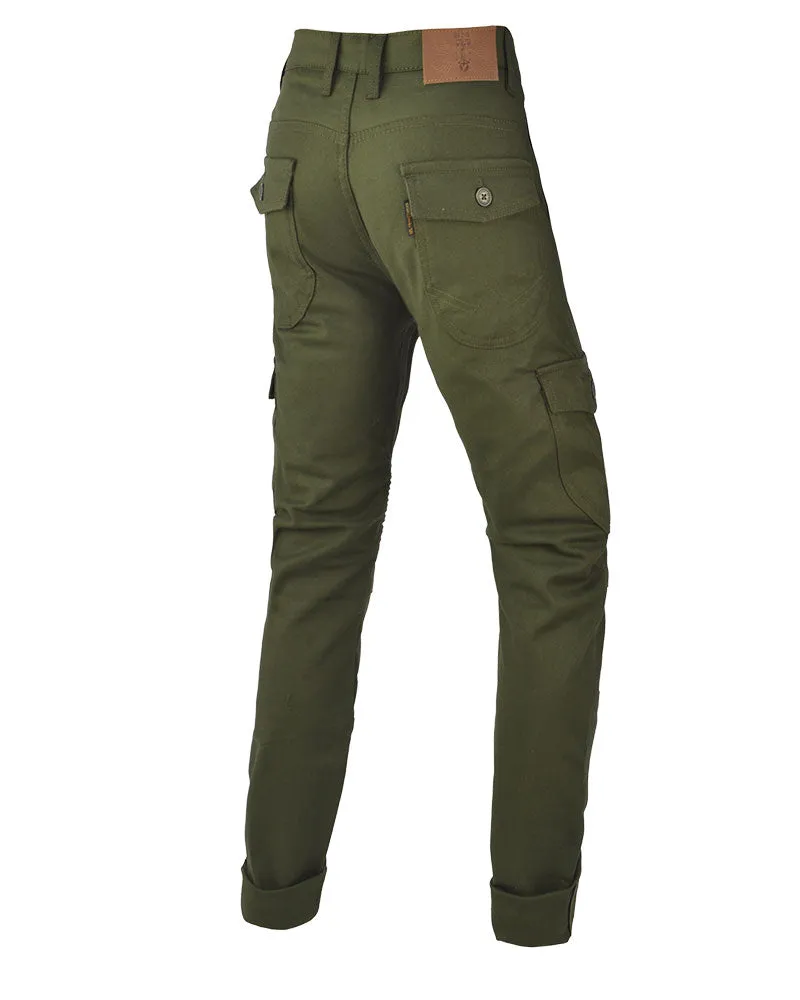 ByCity Mixed Slim  III Ladies Motorcycle Cargo Pants  - Green