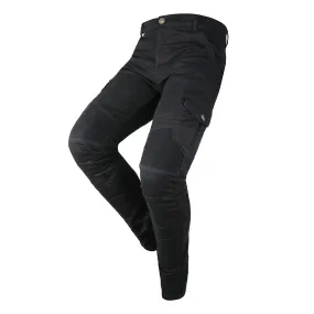 ByCity Mixed Slim  III Men's Motorcycle Cargo Pants  - Black