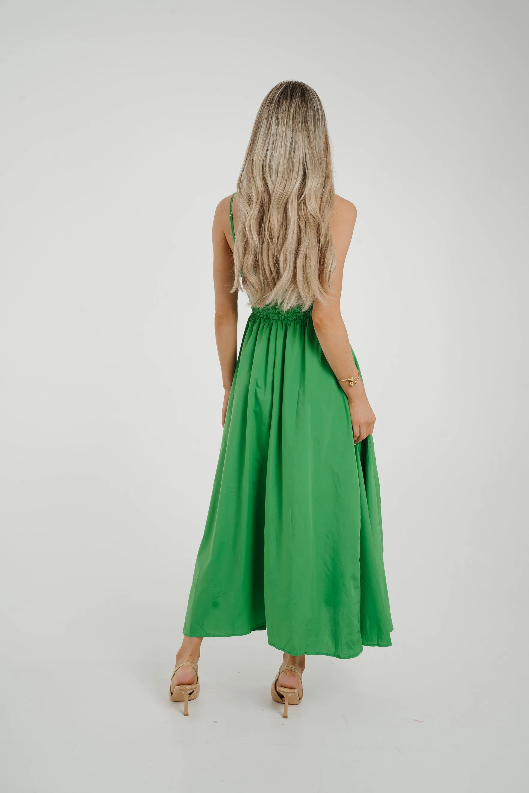 Caitlyn Corset Style Dress In Green