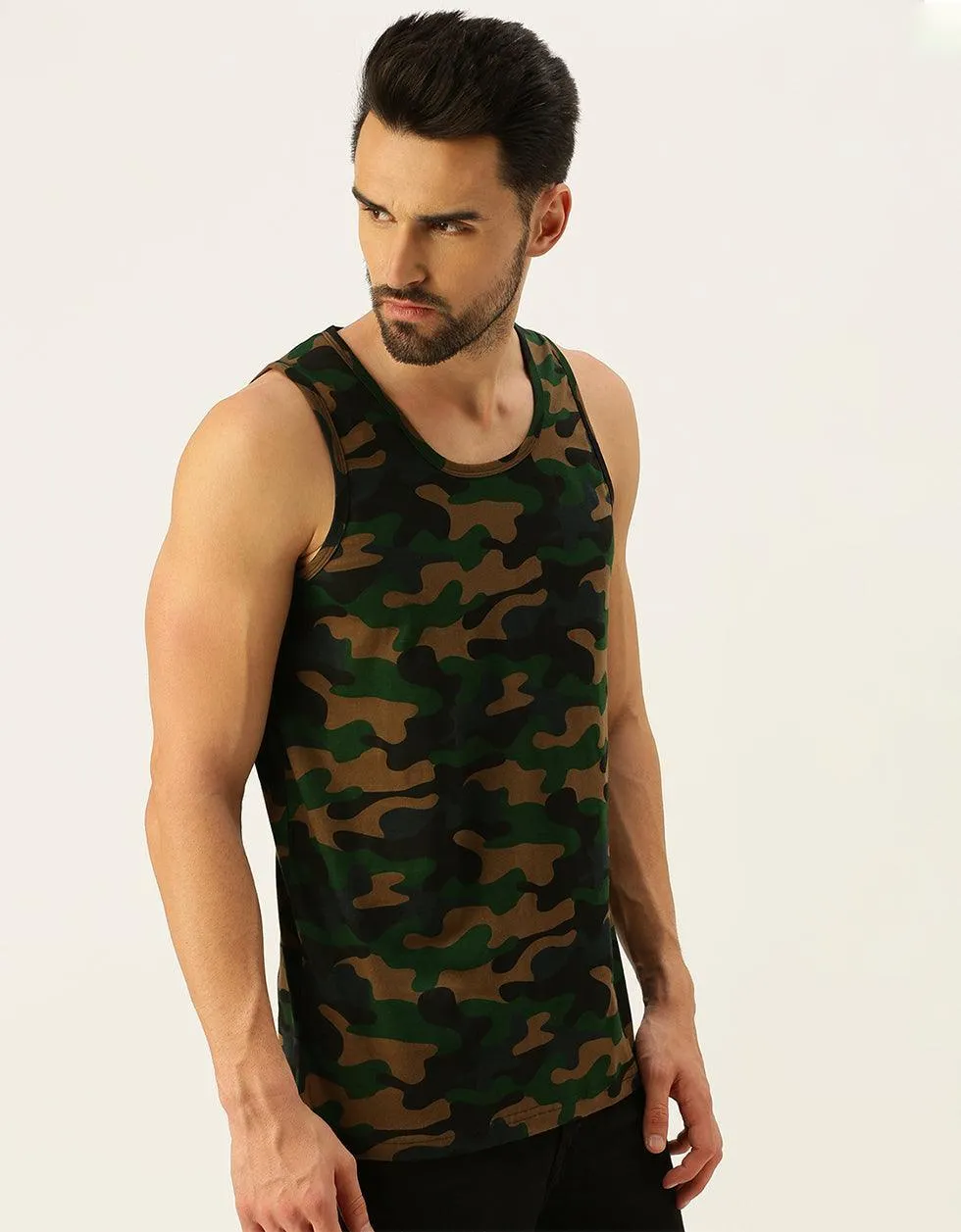 Camouflage Essential Printed Cotton Men's Vest