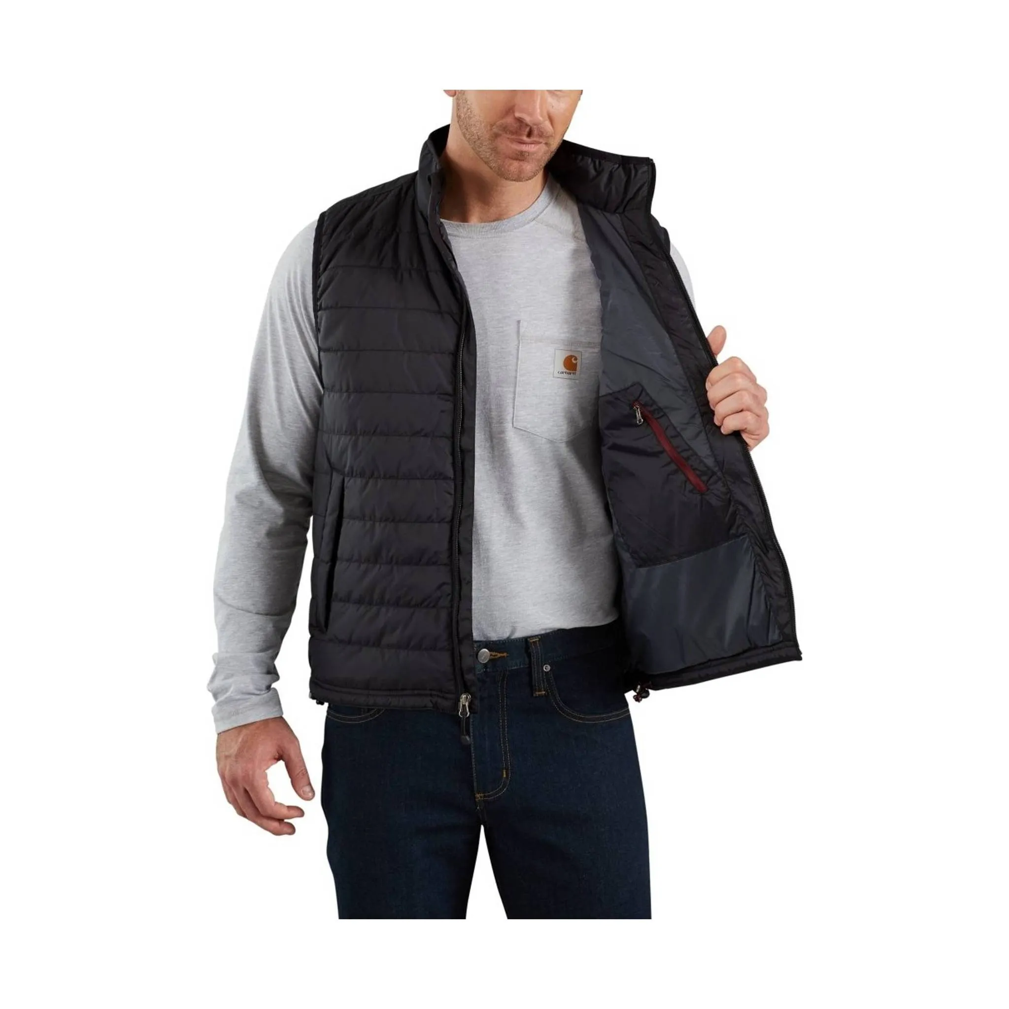 Carhartt Men's Rain Defender Relaxed Fit Lightweight Insulated Vest - Black