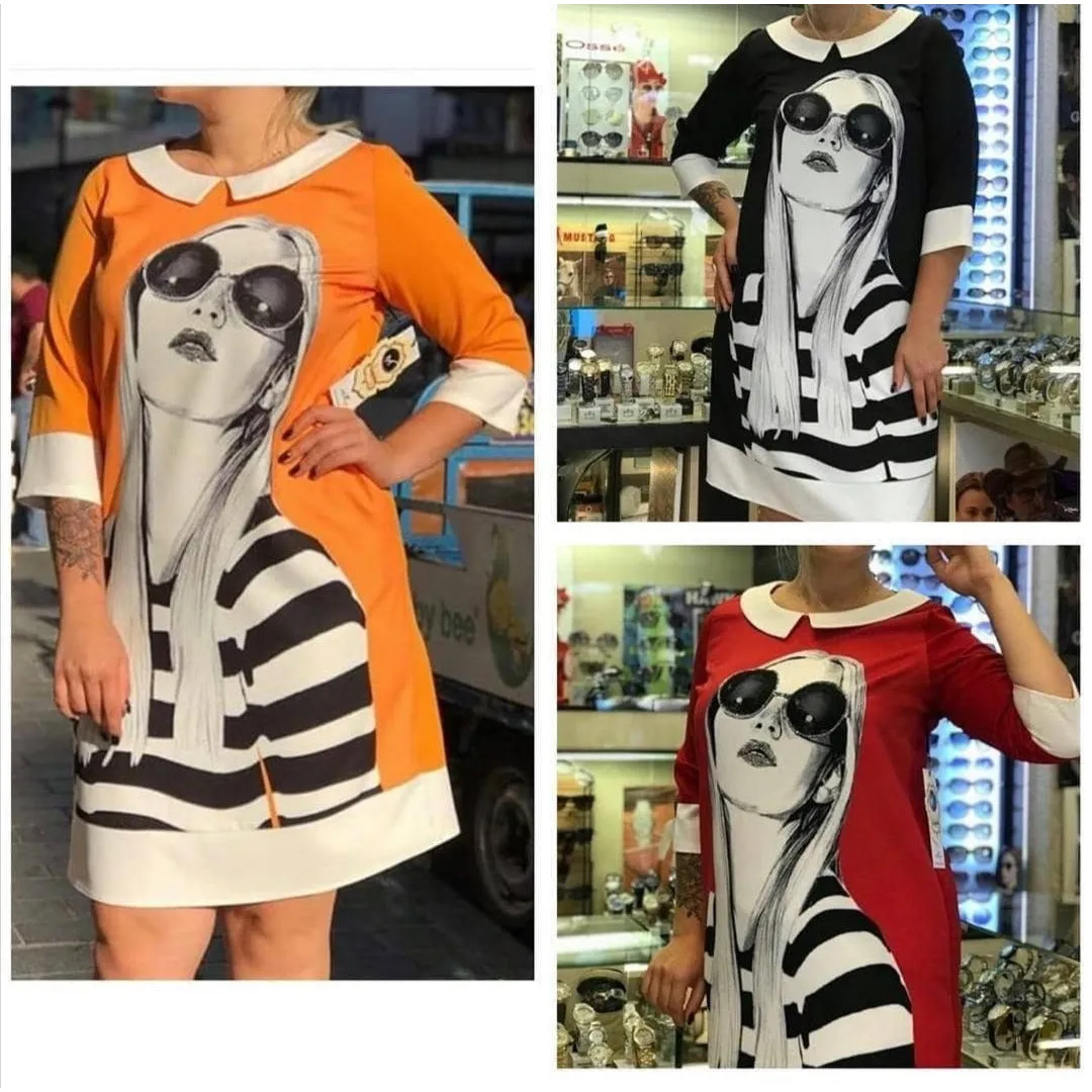 Cartoon Printed Dress