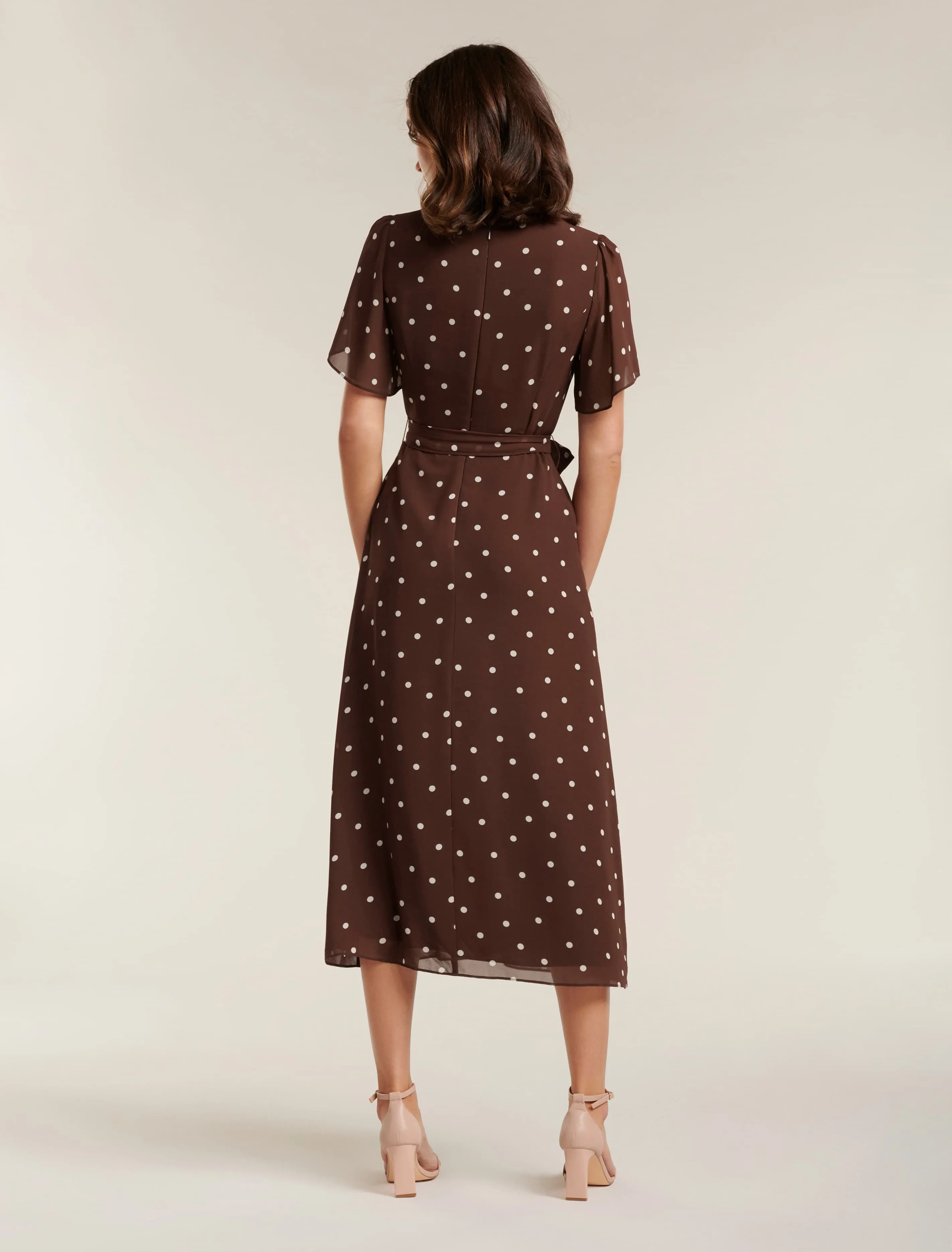 Cassidy Flutter Sleeve Midi Dress