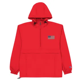 Champion Packable Jacket Embroidered American Flag