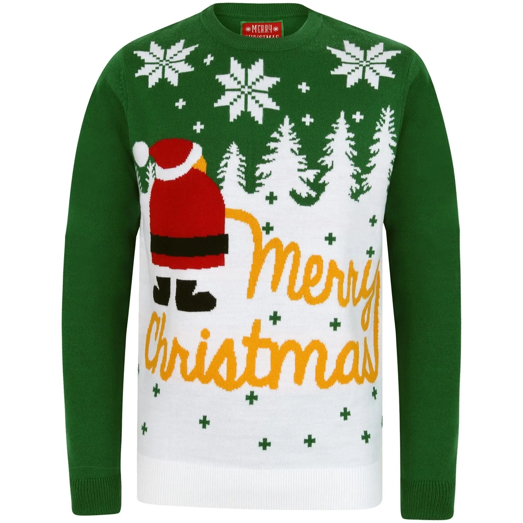 Christmas Xmas Snow Mens Jumper - Green