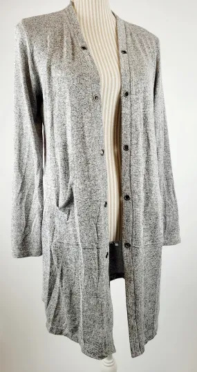 COIN 1804 LA LIGHTWEIGHT GREY CARDIGAN LADIES LARGE PRE-LOVED