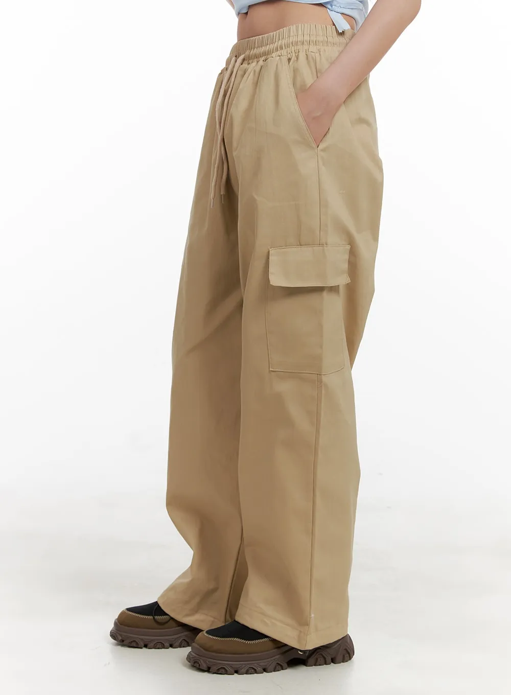 Comfy Cargo Pants (Beige) OA429