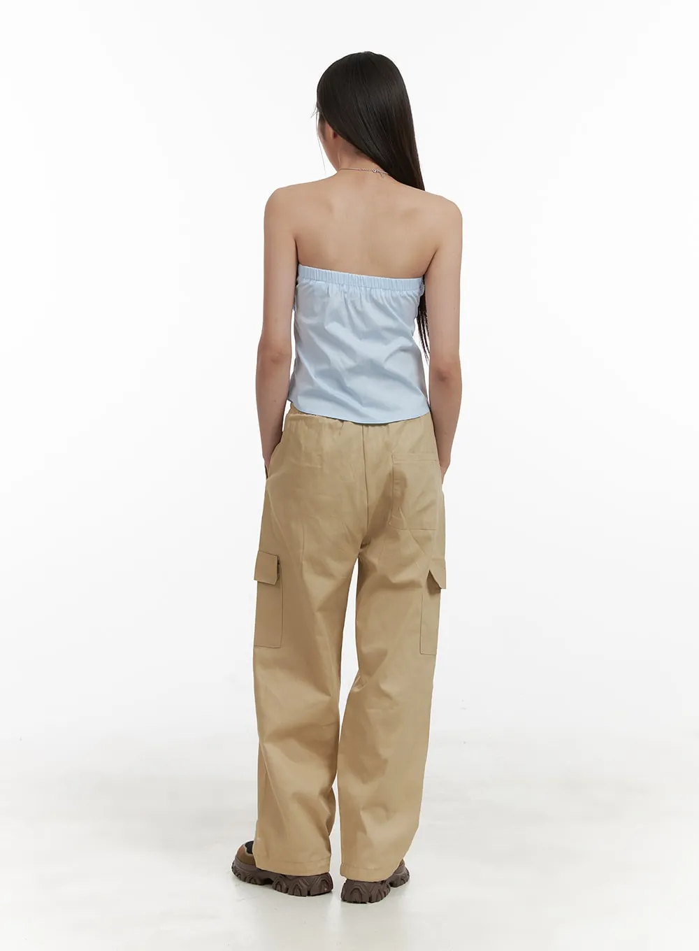 Comfy Cargo Pants (Beige) OA429