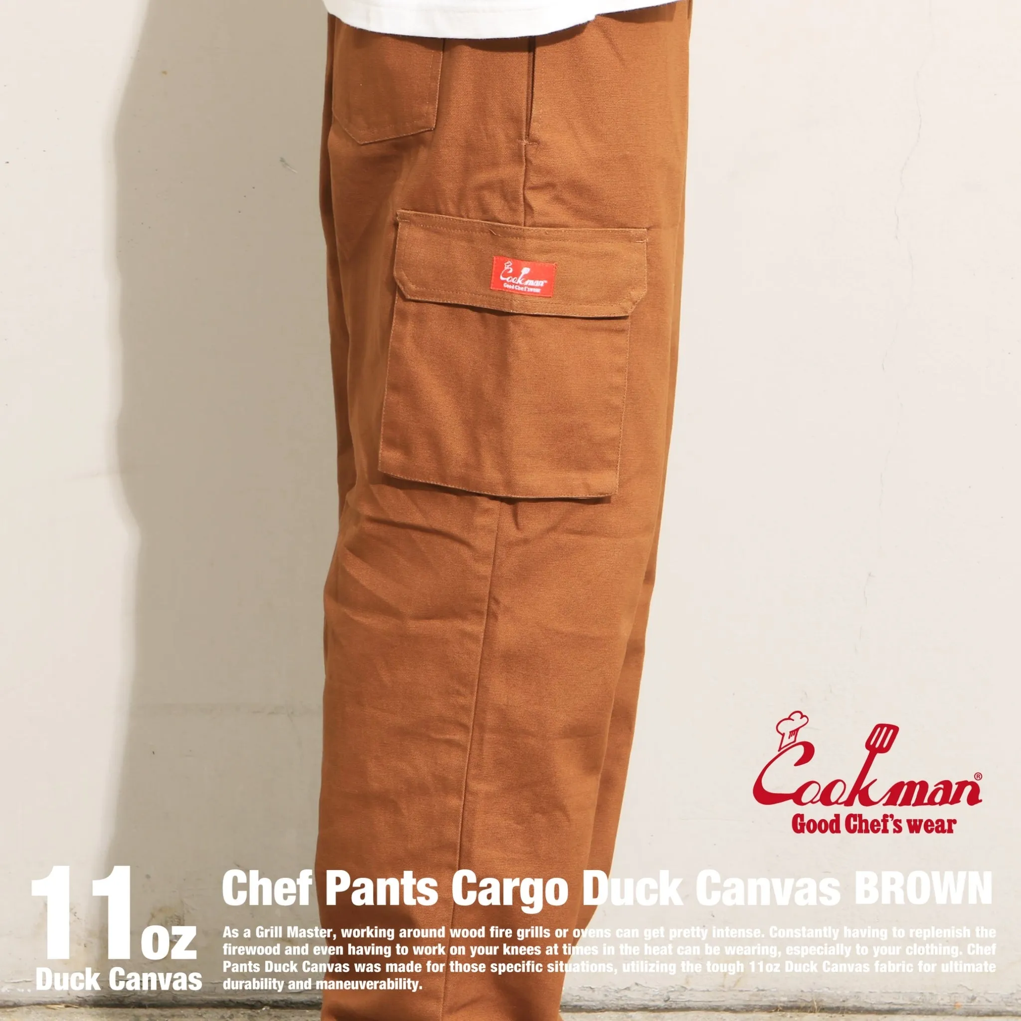 Cookman Chef Pants Cargo - Duck Canvas : Brown