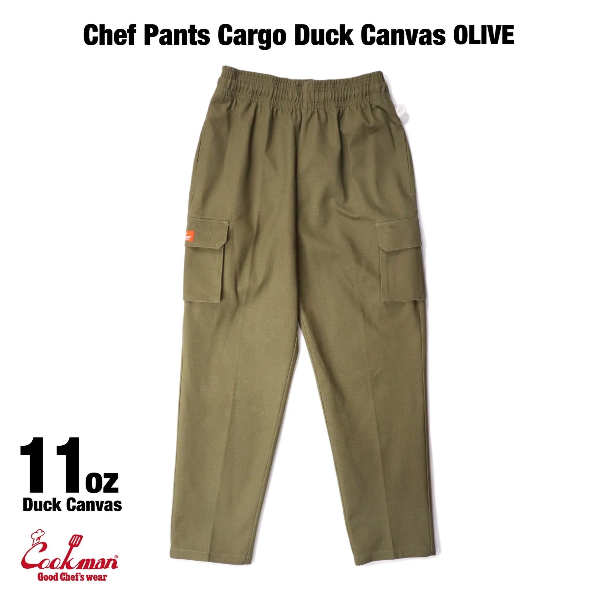 Cookman Chef Pants Cargo - Duck Canvas : Olive