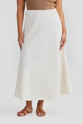 Core Linen Slip Skirt - Natural